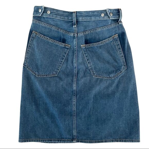 Rag & Bone Super High Rise Clean Dobbie Custom Skirt WDD19F1B20KDDH Size 27 - Picture 2 of 9
